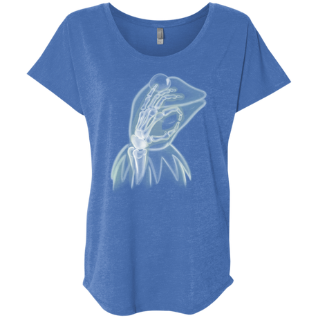 T-Shirts Vintage Royal / X-Small Kermit the Troll Triblend Dolman Sleeve