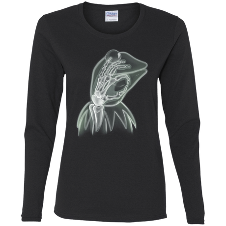 T-Shirts Black / S Kermit the Troll Women's Long Sleeve T-Shirt