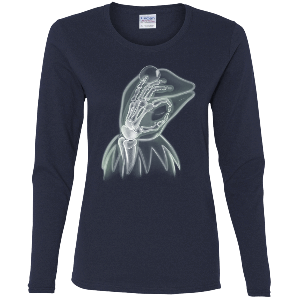 T-Shirts Navy / S Kermit the Troll Women's Long Sleeve T-Shirt