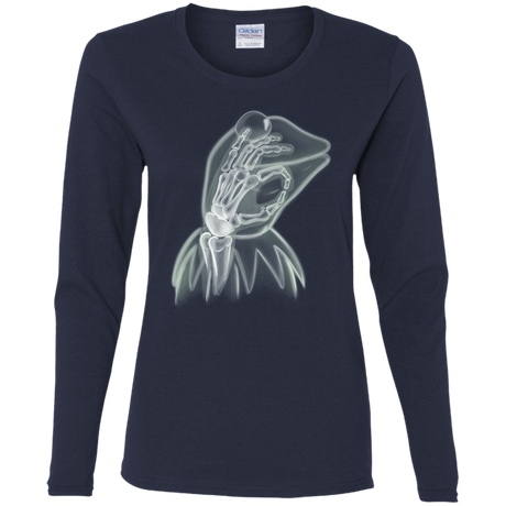 T-Shirts Navy / S Kermit the Troll Women's Long Sleeve T-Shirt