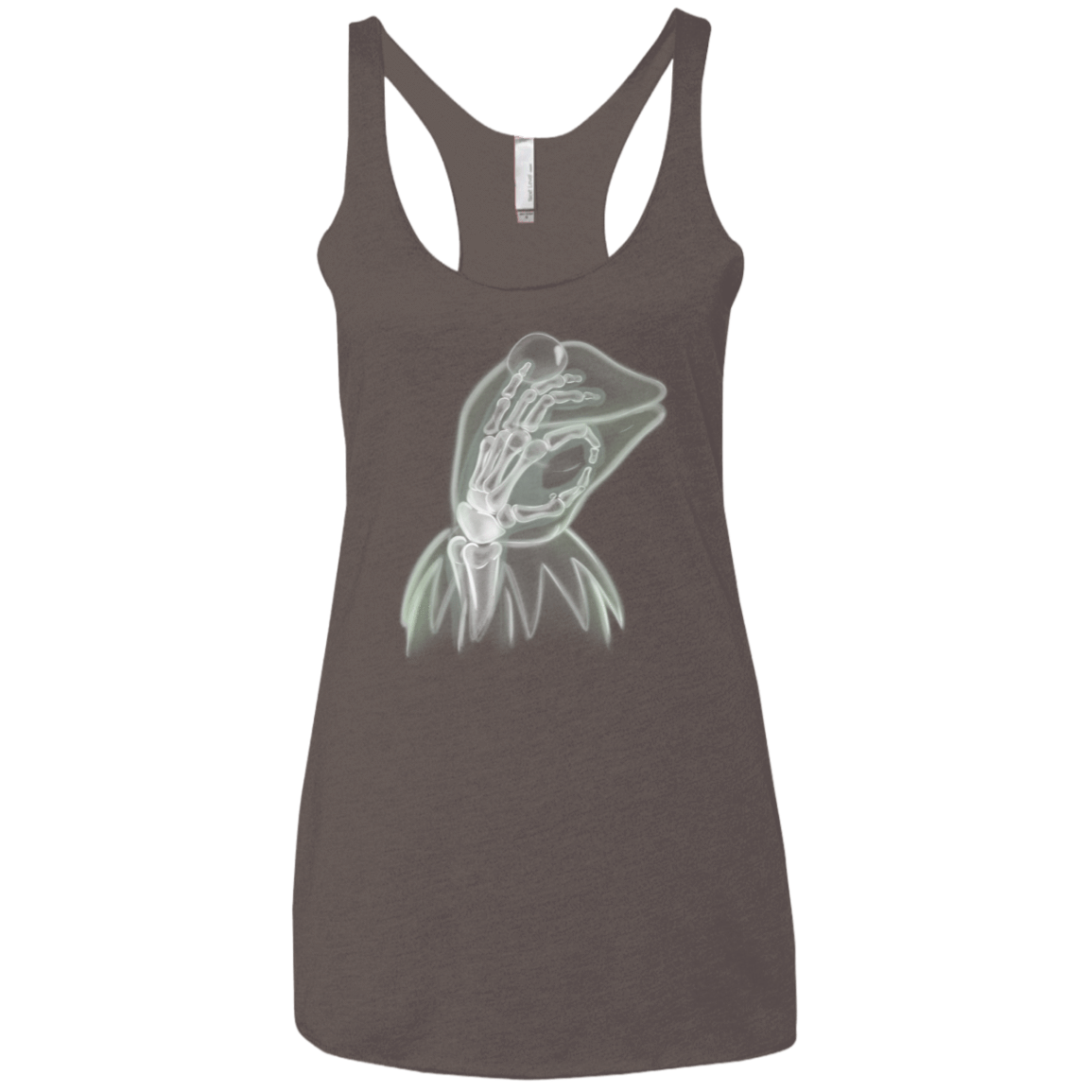 T-Shirts Macchiato / X-Small Kermit the Troll Women's Triblend Racerback Tank