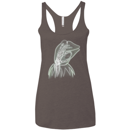 T-Shirts Macchiato / X-Small Kermit the Troll Women's Triblend Racerback Tank