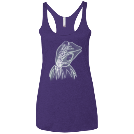 T-Shirts Purple Rush / X-Small Kermit the Troll Women's Triblend Racerback Tank