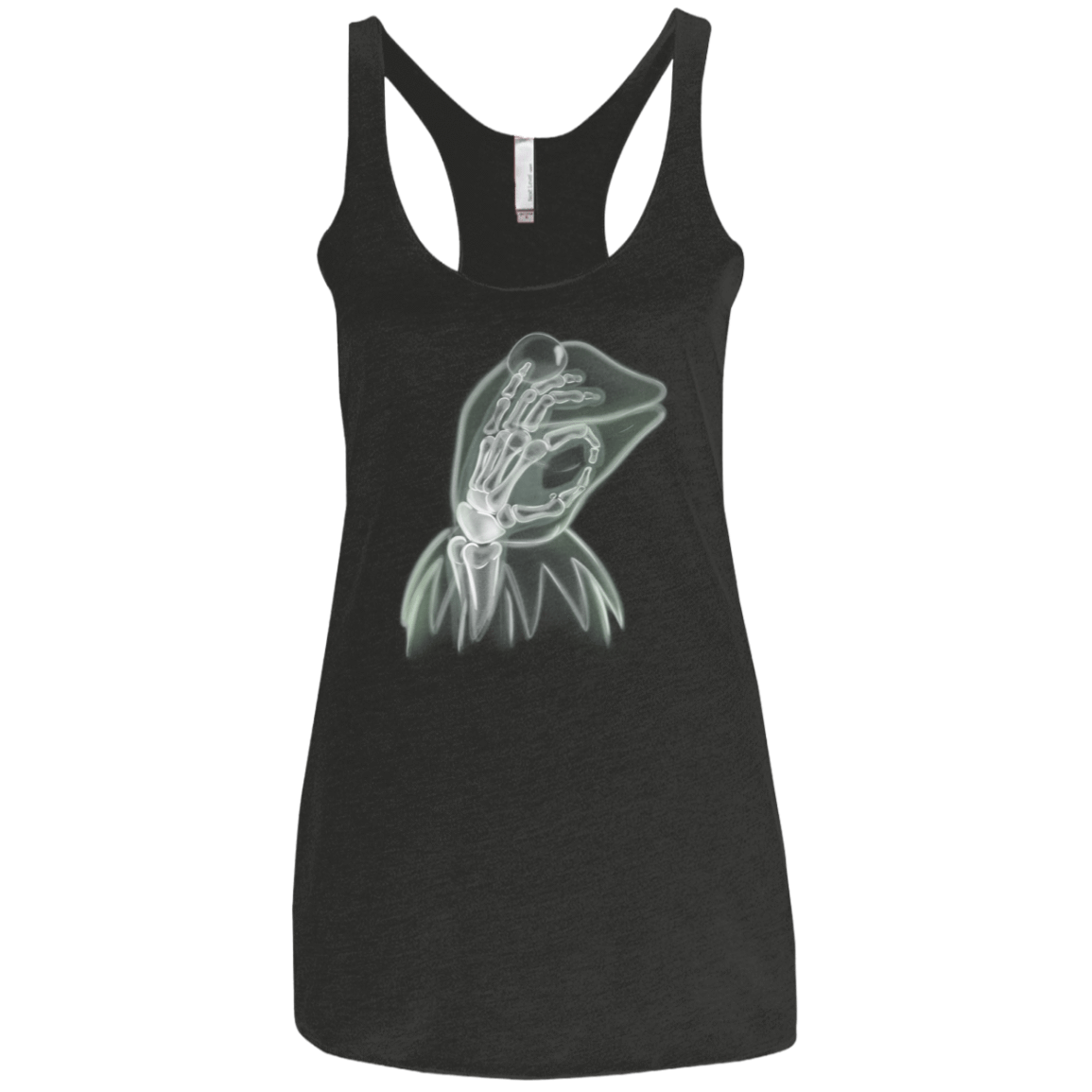 T-Shirts Vintage Black / X-Small Kermit the Troll Women's Triblend Racerback Tank