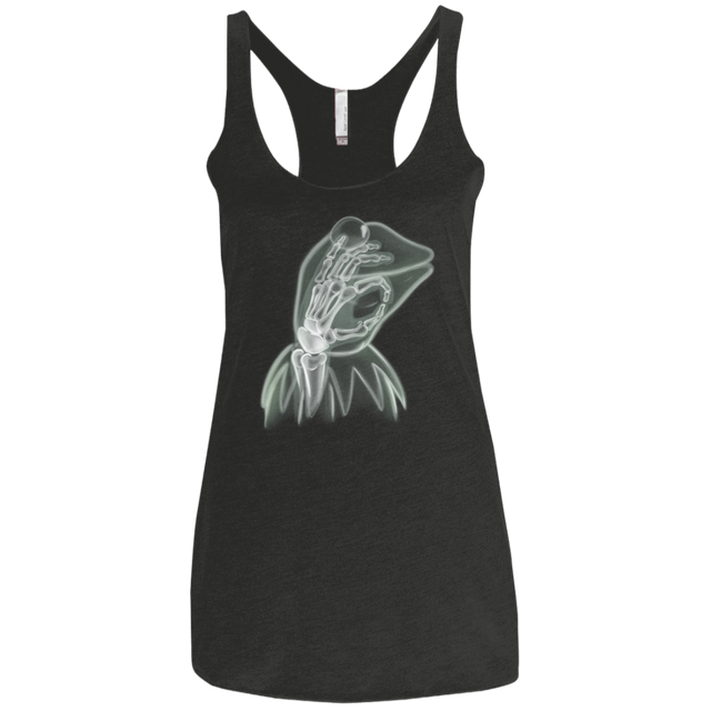 T-Shirts Vintage Black / X-Small Kermit the Troll Women's Triblend Racerback Tank