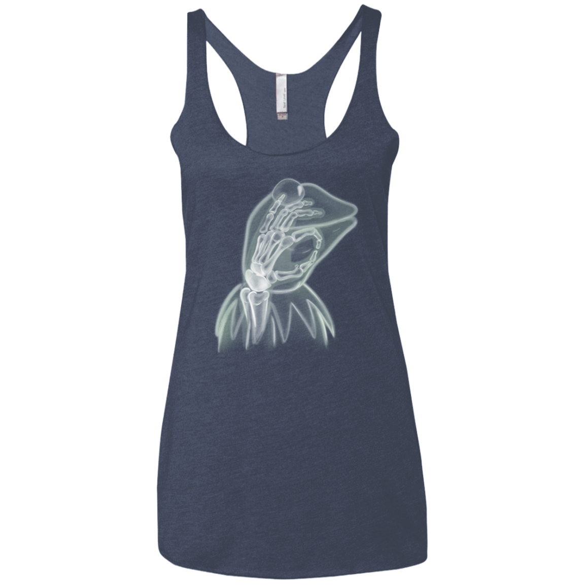 T-Shirts Vintage Navy / X-Small Kermit the Troll Women's Triblend Racerback Tank