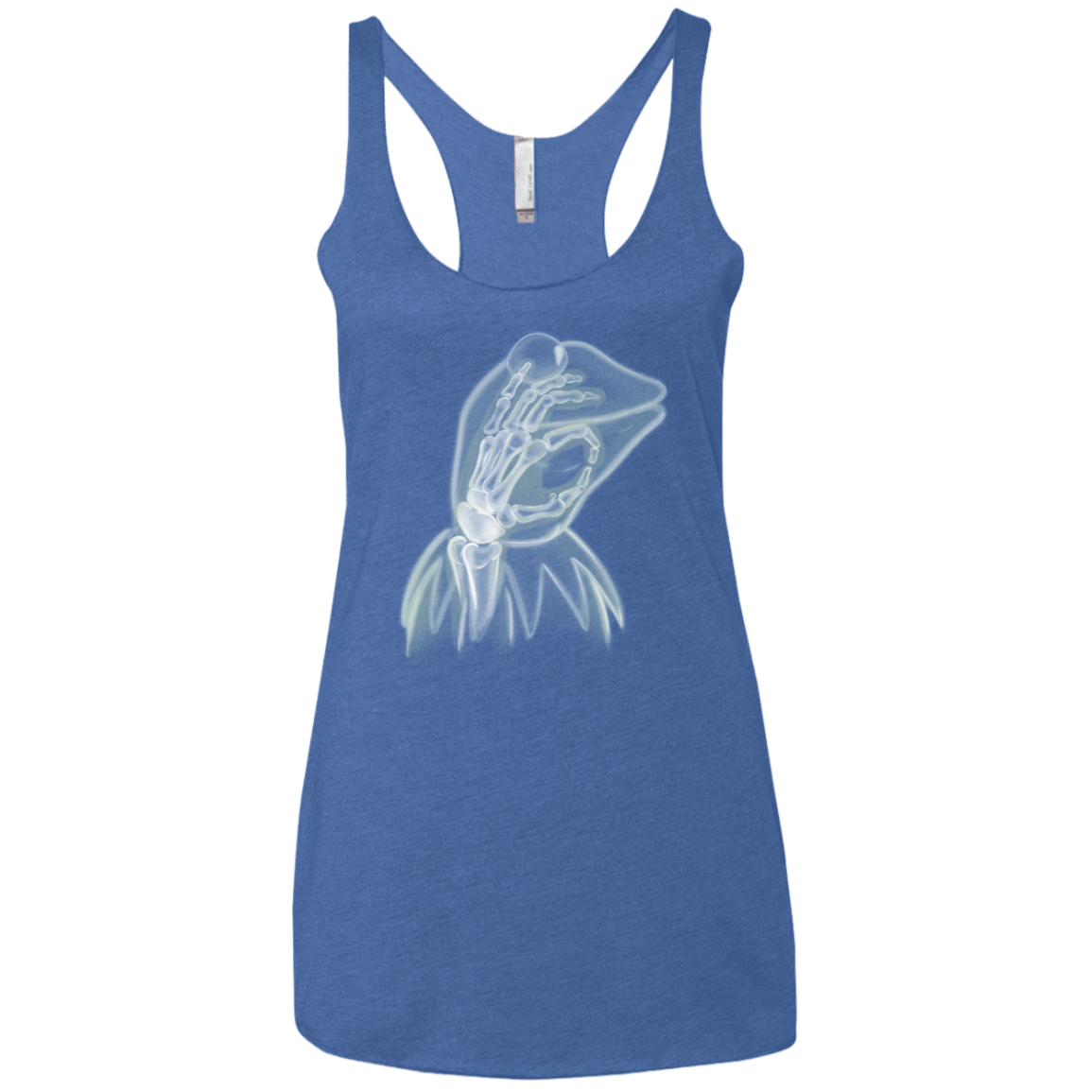 T-Shirts Vintage Royal / X-Small Kermit the Troll Women's Triblend Racerback Tank