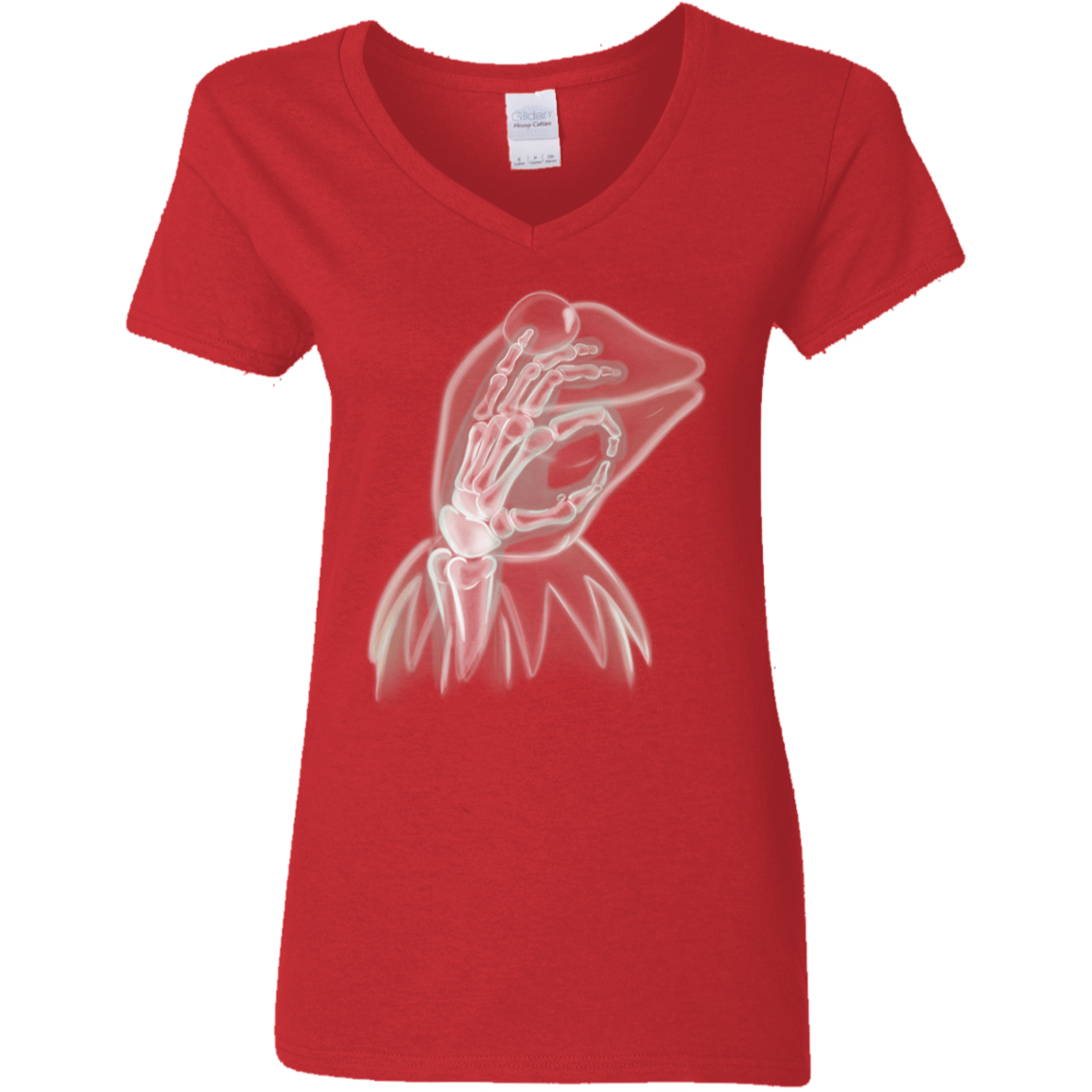 T-Shirts Red / S Kermit the Troll Women's V-Neck T-Shirt