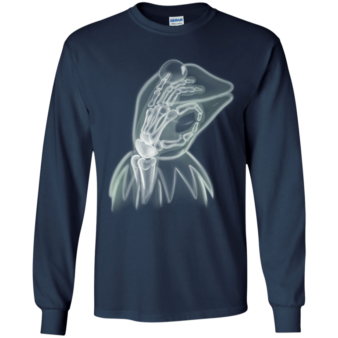 T-Shirts Navy / YS Kermit the Troll Youth Long Sleeve T-Shirt