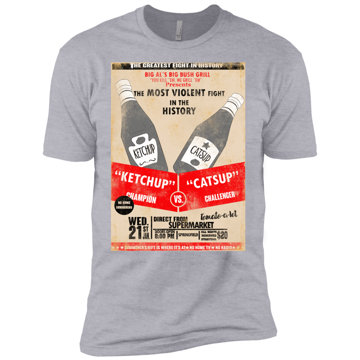 T-Shirts Heather Grey / YXS Ketchup vs Catsup Boys Premium T-Shirt