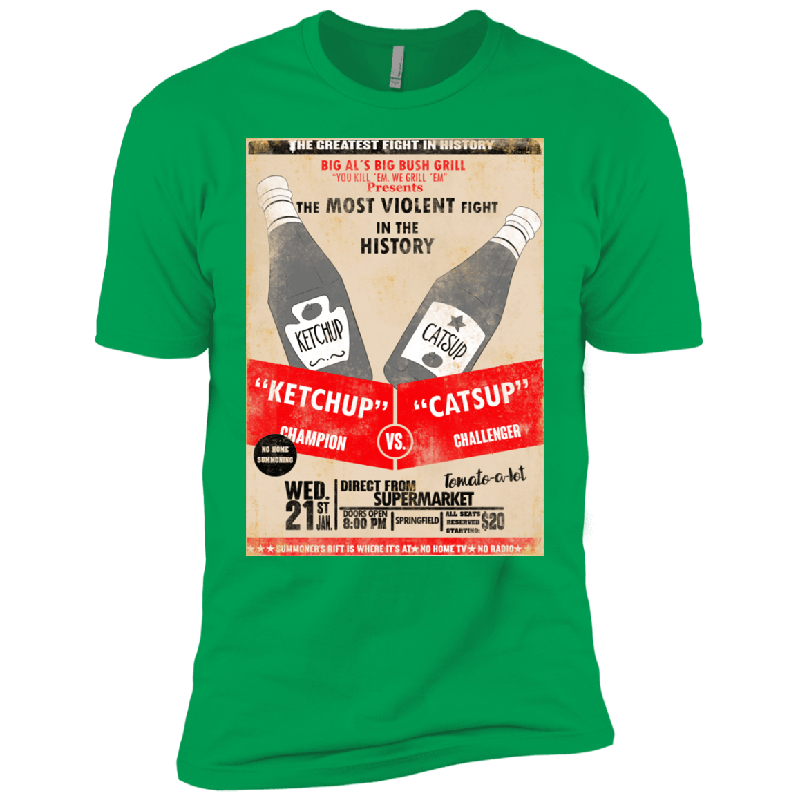 T-Shirts Kelly Green / YXS Ketchup vs Catsup Boys Premium T-Shirt