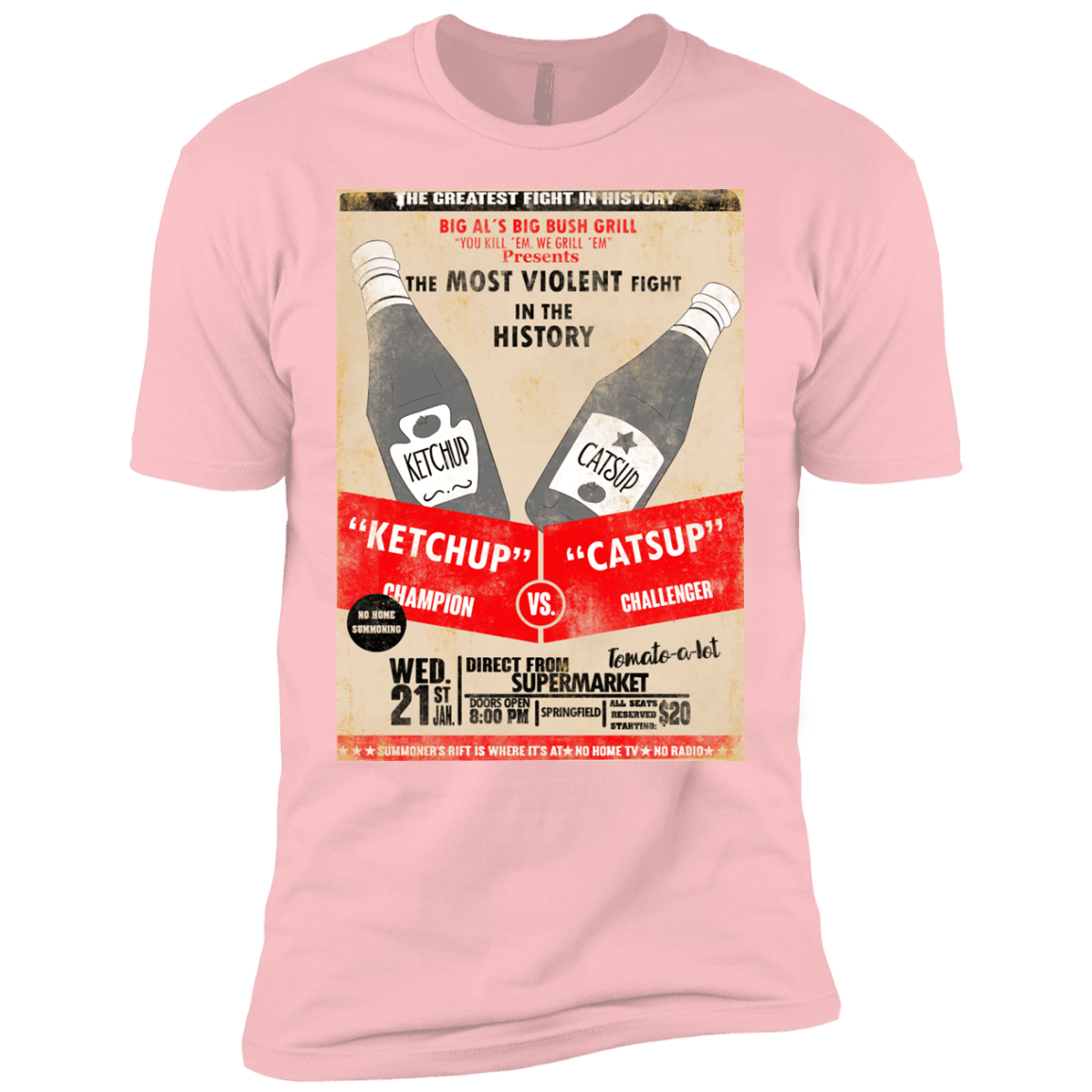 T-Shirts Light Pink / YXS Ketchup vs Catsup Boys Premium T-Shirt
