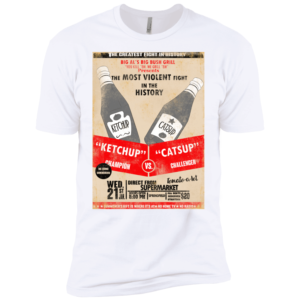 T-Shirts White / YXS Ketchup vs Catsup Boys Premium T-Shirt