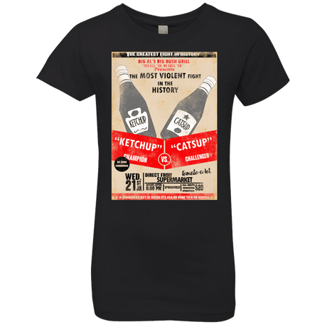 T-Shirts Black / YXS Ketchup vs Catsup Girls Premium T-Shirt