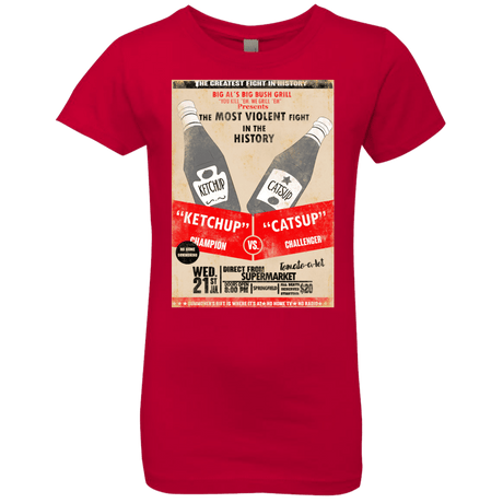 T-Shirts Red / YXS Ketchup vs Catsup Girls Premium T-Shirt