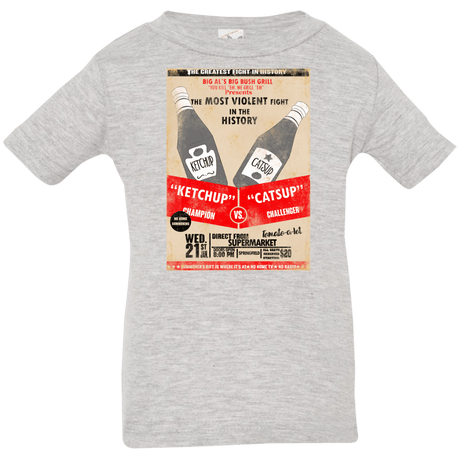 T-Shirts Heather Grey / 6 Months Ketchup vs Catsup Infant Premium T-Shirt
