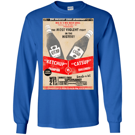 T-Shirts Royal / S Ketchup vs Catsup Men's Long Sleeve T-Shirt