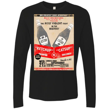 T-Shirts Black / S Ketchup vs Catsup Men's Premium Long Sleeve
