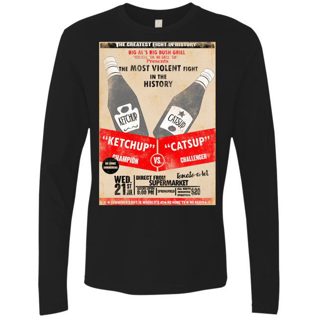 T-Shirts Black / S Ketchup vs Catsup Men's Premium Long Sleeve