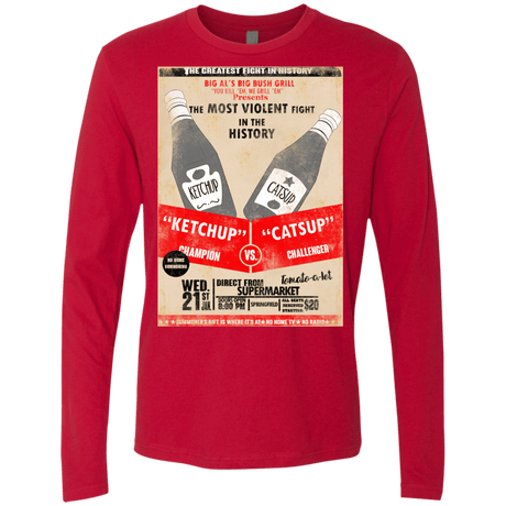 T-Shirts Red / S Ketchup vs Catsup Men's Premium Long Sleeve