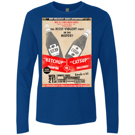 T-Shirts Royal / S Ketchup vs Catsup Men's Premium Long Sleeve