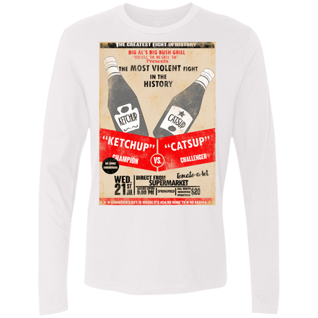 T-Shirts White / S Ketchup vs Catsup Men's Premium Long Sleeve
