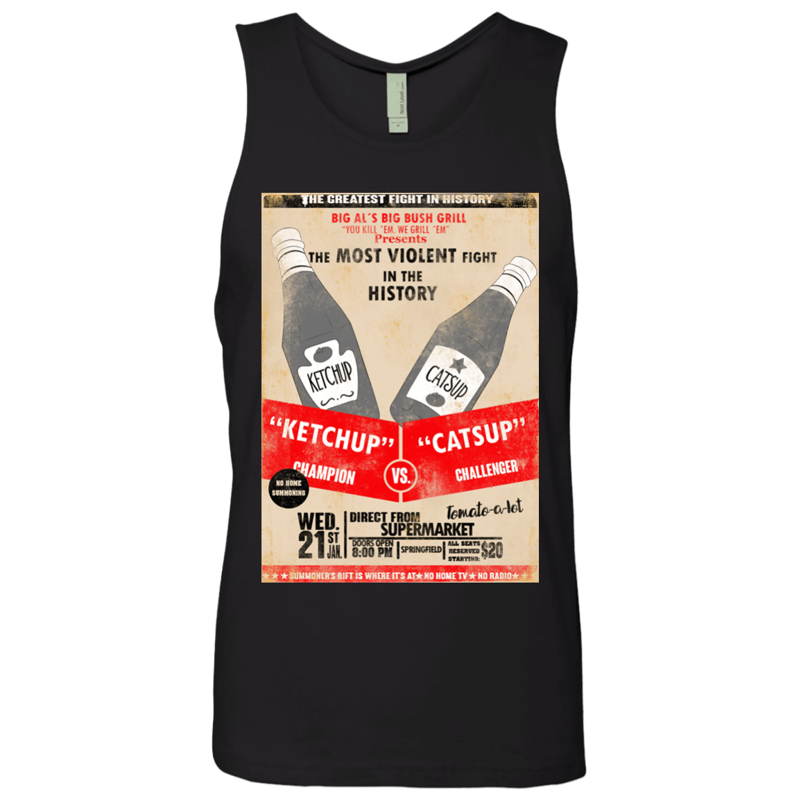 T-Shirts Black / S Ketchup vs Catsup Men's Premium Tank Top