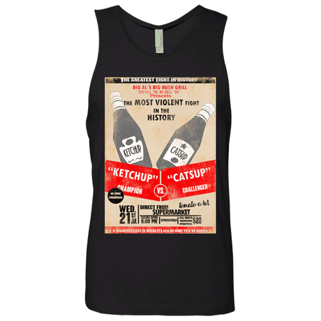 T-Shirts Black / S Ketchup vs Catsup Men's Premium Tank Top