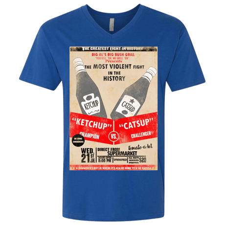 T-Shirts Royal / X-Small Ketchup vs Catsup Men's Premium V-Neck