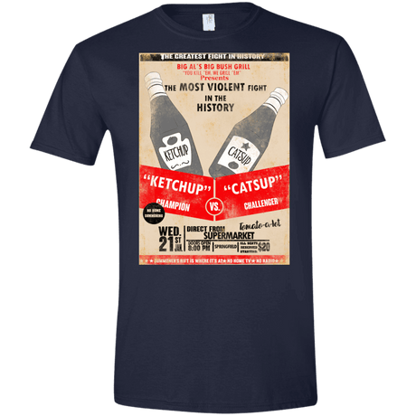 T-Shirts Navy / X-Small Ketchup vs Catsup Men's Semi-Fitted Softstyle