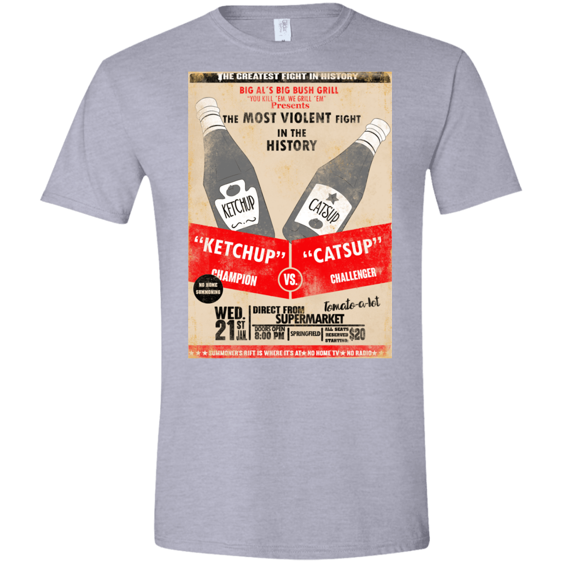 T-Shirts Sport Grey / X-Small Ketchup vs Catsup Men's Semi-Fitted Softstyle