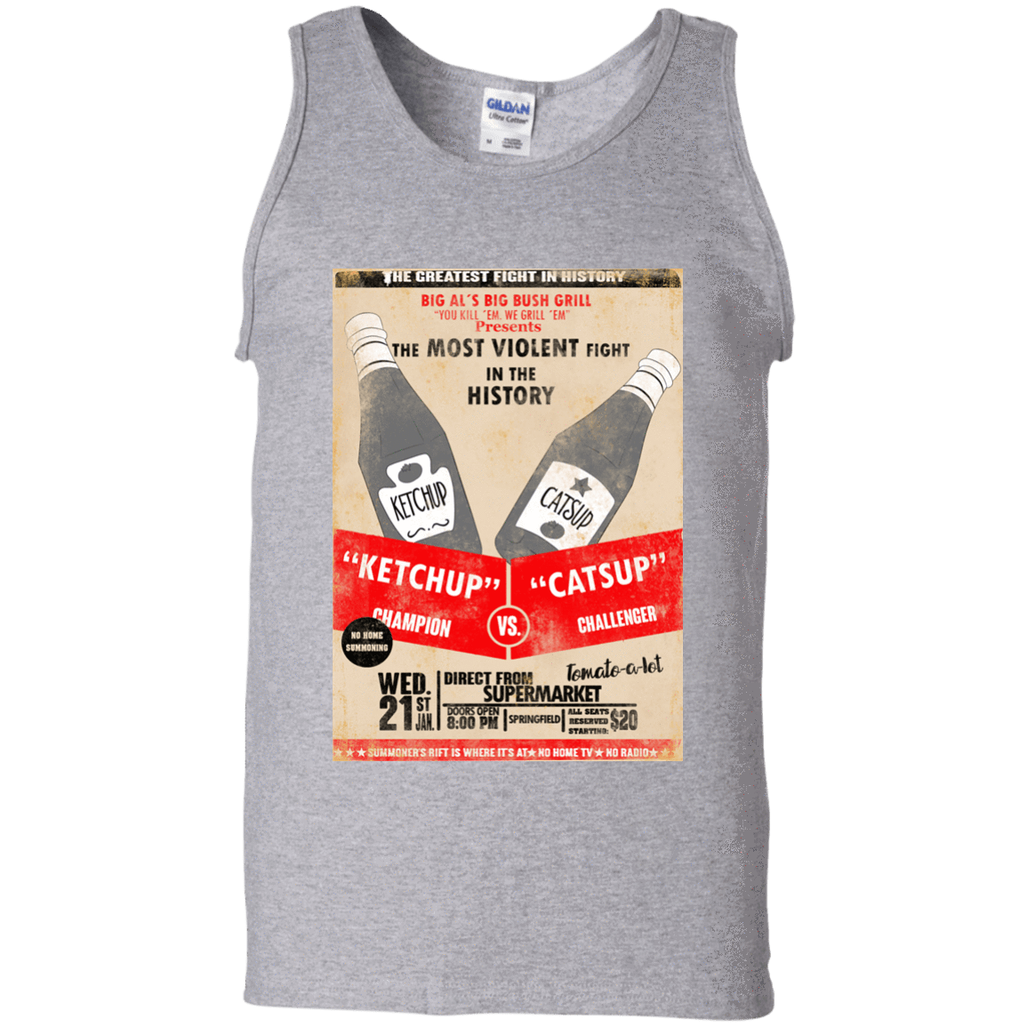 T-Shirts Sport Grey / S Ketchup vs Catsup Men's Tank Top