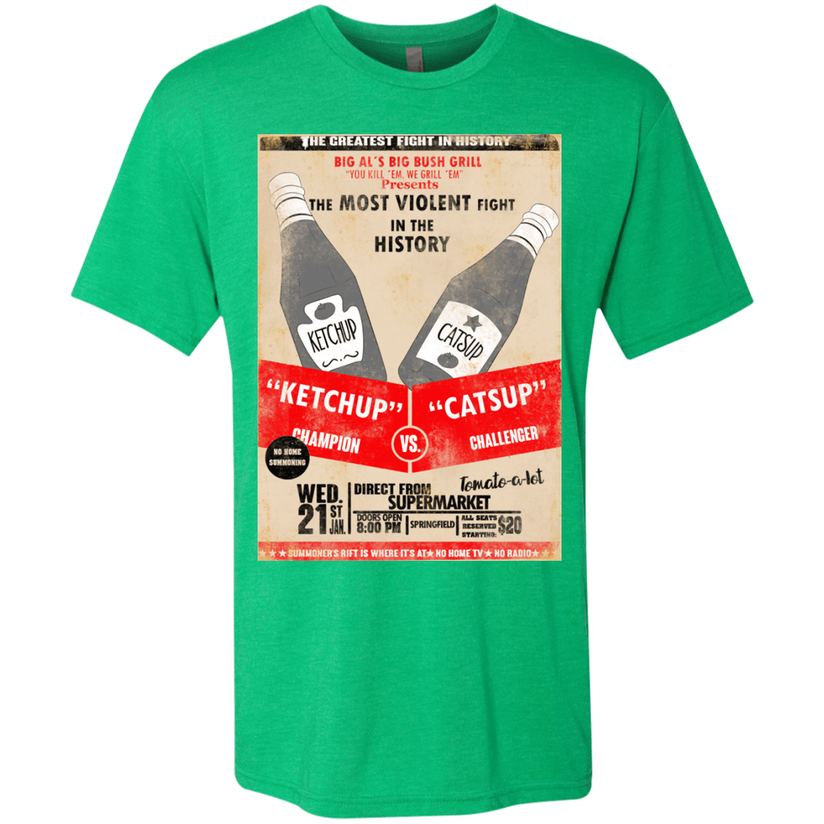 T-Shirts Envy / S Ketchup vs Catsup Men's Triblend T-Shirt