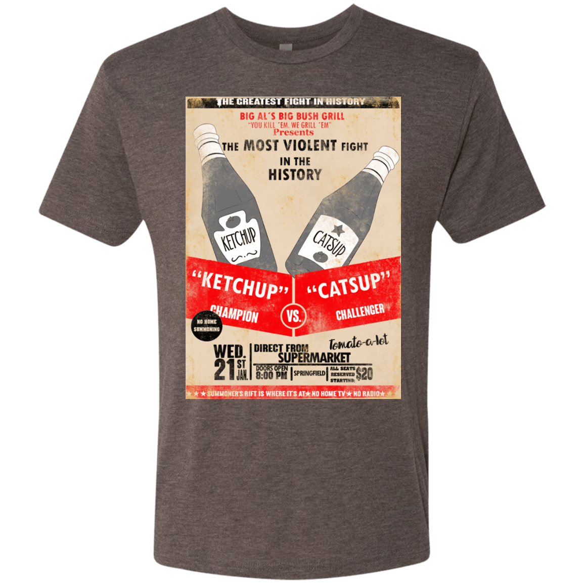 T-Shirts Macchiato / S Ketchup vs Catsup Men's Triblend T-Shirt