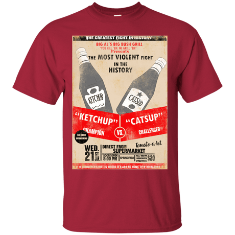 T-Shirts Cardinal / S Ketchup vs Catsup T-Shirt