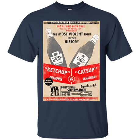 T-Shirts Navy / S Ketchup vs Catsup T-Shirt
