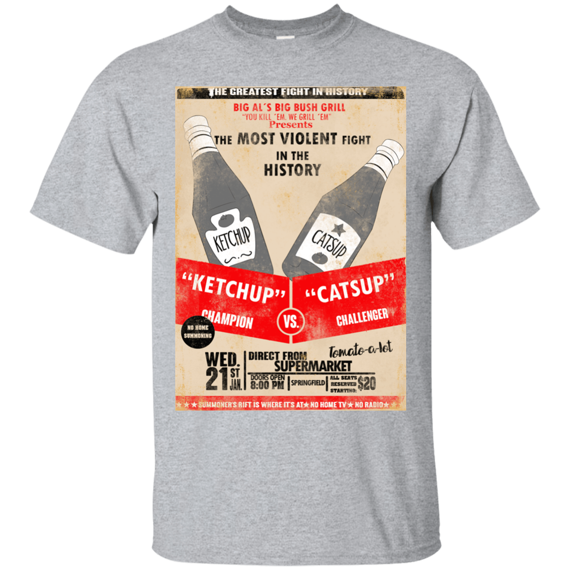 T-Shirts Sport Grey / S Ketchup vs Catsup T-Shirt