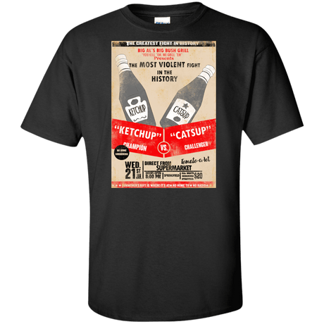 T-Shirts Black / XLT Ketchup vs Catsup Tall T-Shirt