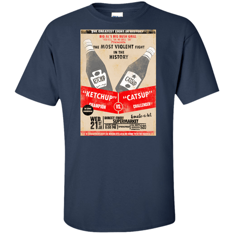 T-Shirts Navy / XLT Ketchup vs Catsup Tall T-Shirt