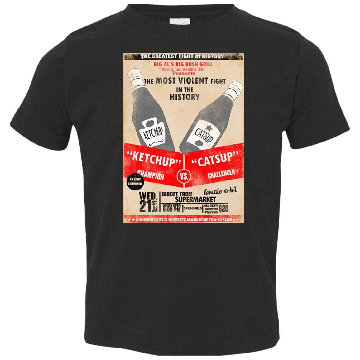 T-Shirts Black / 2T Ketchup vs Catsup Toddler Premium T-Shirt