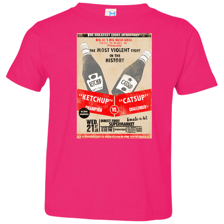 T-Shirts Hot Pink / 2T Ketchup vs Catsup Toddler Premium T-Shirt