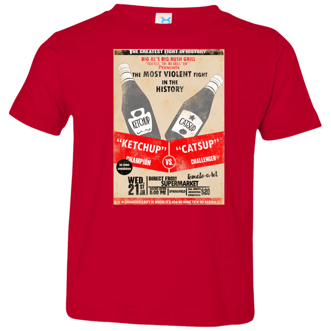 T-Shirts Red / 2T Ketchup vs Catsup Toddler Premium T-Shirt