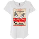 T-Shirts Heather White / X-Small Ketchup vs Catsup Triblend Dolman Sleeve