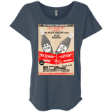 T-Shirts Indigo / X-Small Ketchup vs Catsup Triblend Dolman Sleeve