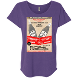 T-Shirts Purple Rush / X-Small Ketchup vs Catsup Triblend Dolman Sleeve