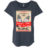 T-Shirts Vintage Navy / X-Small Ketchup vs Catsup Triblend Dolman Sleeve