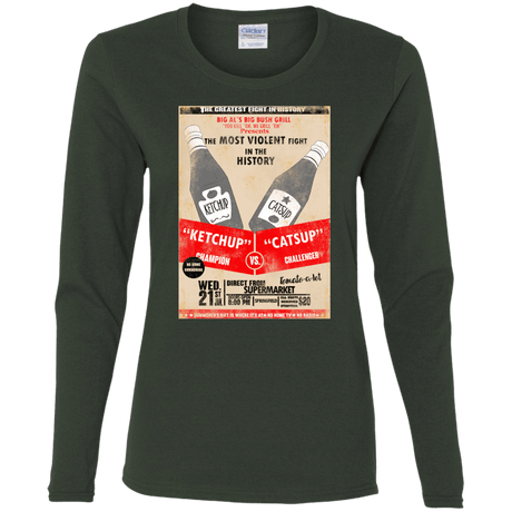 T-Shirts Forest / S Ketchup vs Catsup Women's Long Sleeve T-Shirt