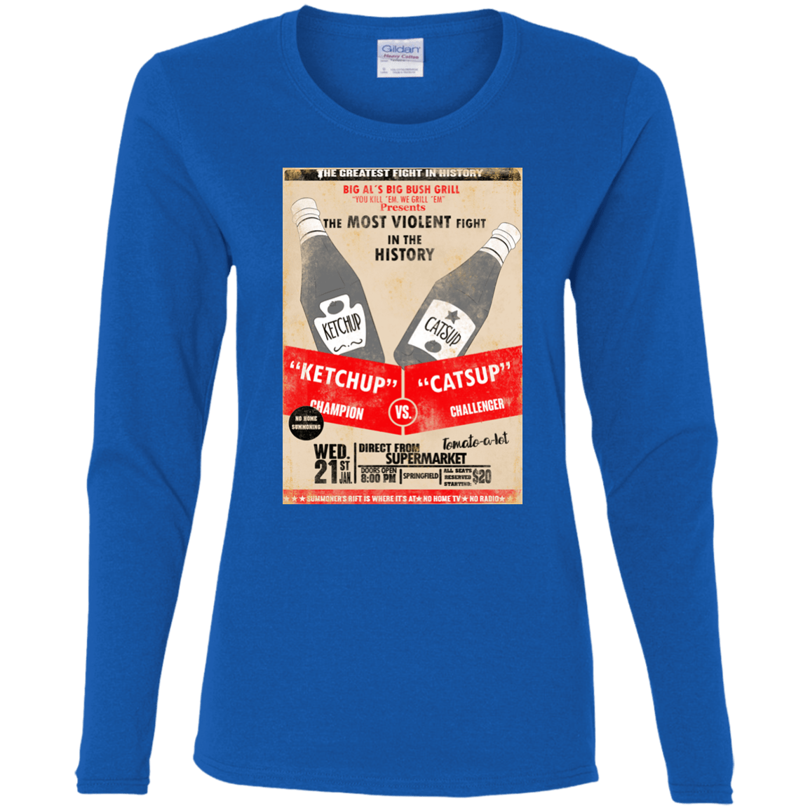 T-Shirts Royal / S Ketchup vs Catsup Women's Long Sleeve T-Shirt