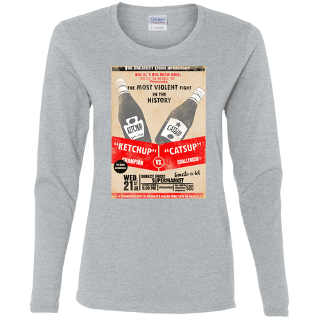 T-Shirts Sport Grey / S Ketchup vs Catsup Women's Long Sleeve T-Shirt