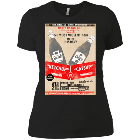 T-Shirts Black / X-Small Ketchup vs Catsup Women's Premium T-Shirt